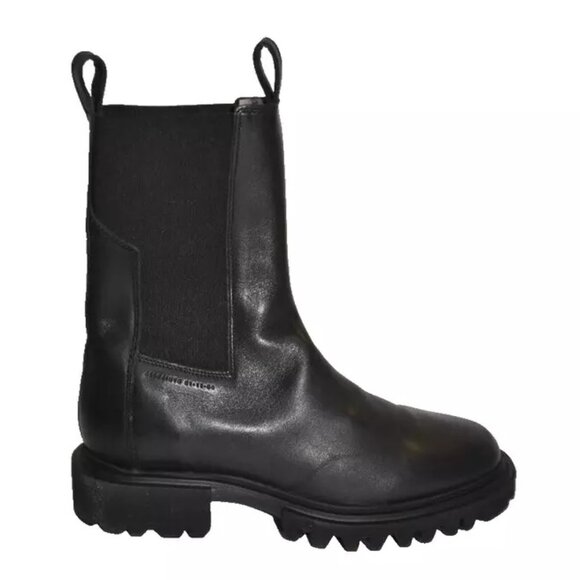 New! ALLSAINTS Women's Hallie Stretch Mid Calf Boots Black 41 EU 11 US DD443 - Picture 4 of 6